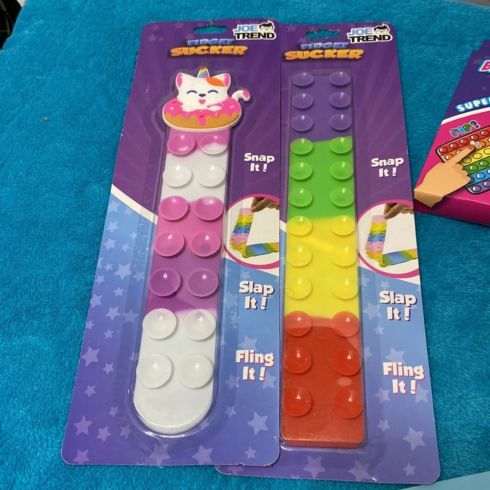 Bubble Pop Pop bracelets, suckers, and square ones, bundle.